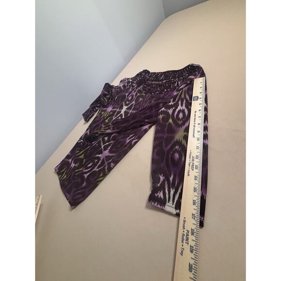 Multiples Women Top PXL 3/4 Sleeve Pullover Boho Tropical Vacation Resort Y2K - Picture 9 of 9